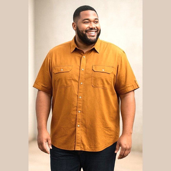 Kenneth Cole New York Brown Casual Button Down Shirt - Picture 1 of 6